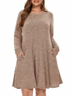 BELAROI Plus Size Sweater Dress