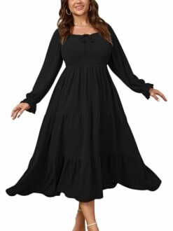 Womens Plus Size Flowy Maxi Dress