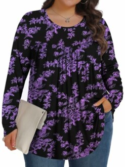 Winter Long Sleeve Tunic Blouse